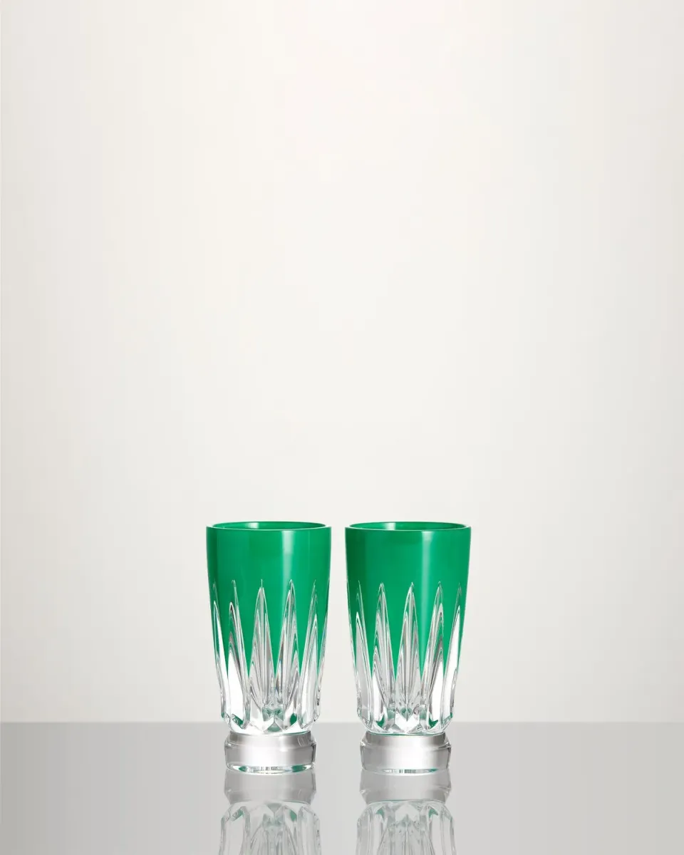 Waterford Firework Green shotglas 2 stk grøn krystal
