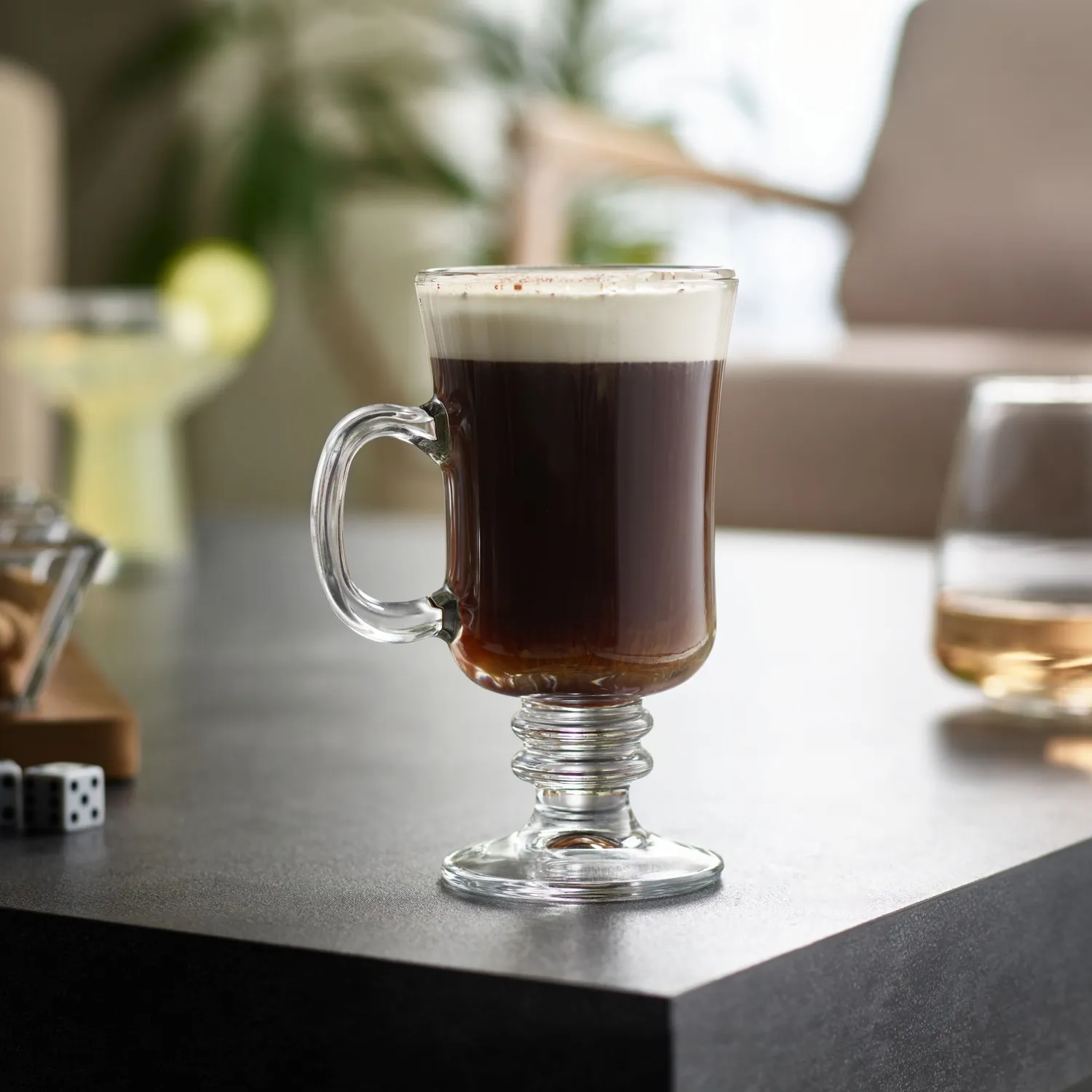 Libbey Irish Coffee krus glas 4 stk 251 ml klart med hank