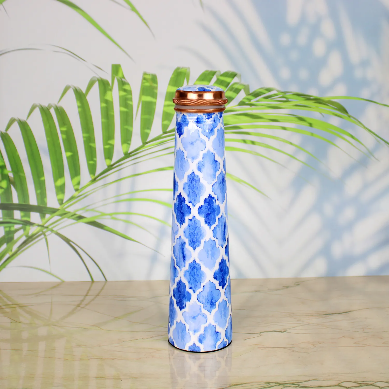El'Cobre Tower kobberflaske 850 ml blå Quatre Blue