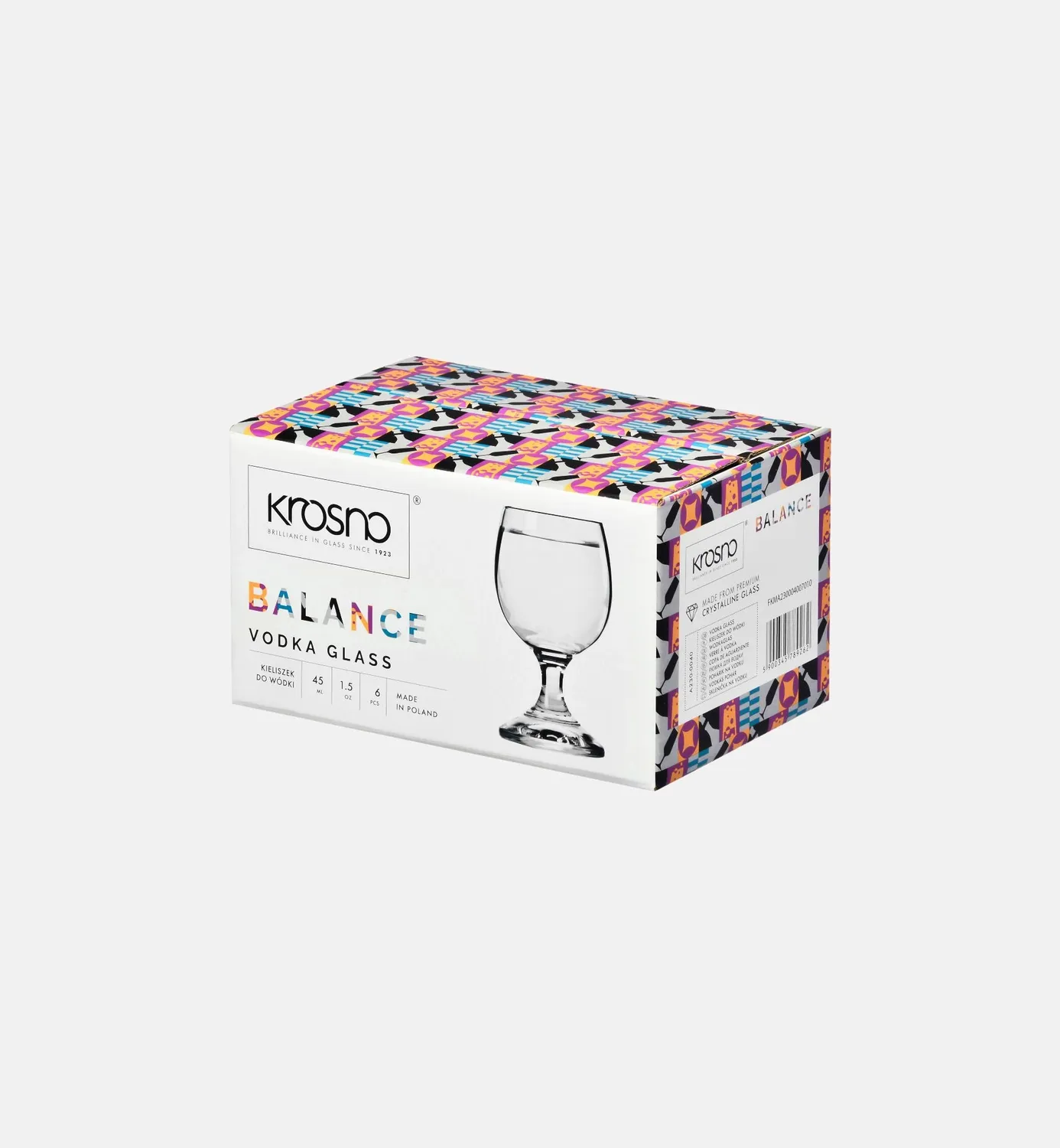 Krosno vodkaglas 45 ml krystal