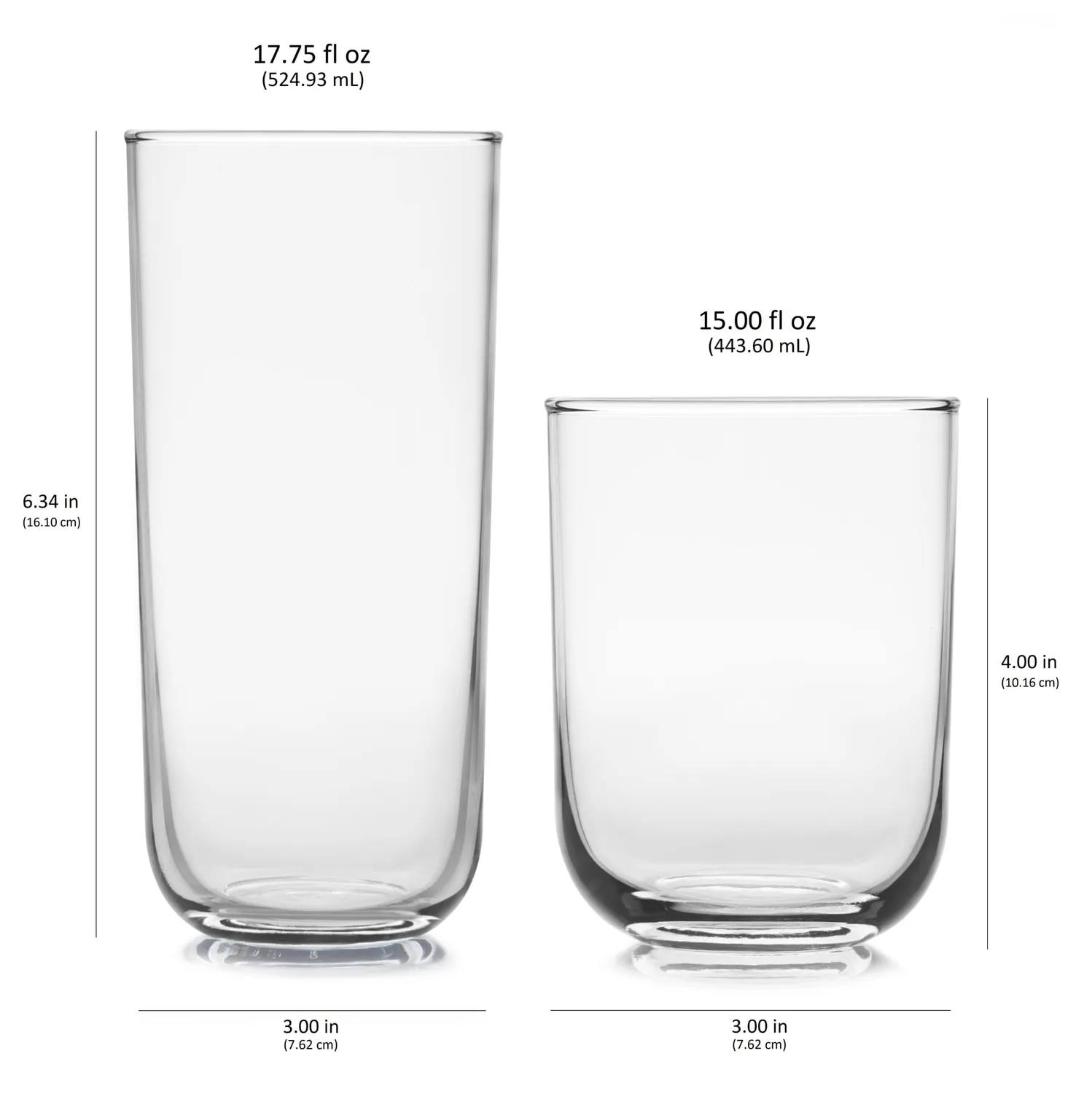 Libbey Polaris Axis drikkeglas sæt med 16 klart