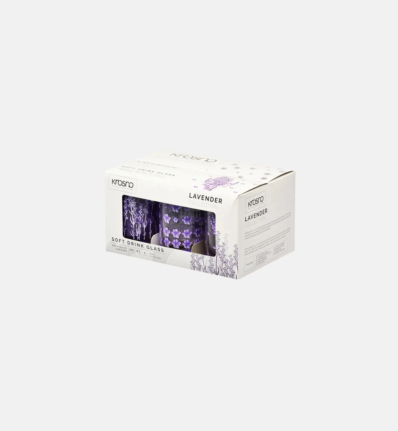 Krosno LAVENDER glas 250 ml 6 stk lavendel