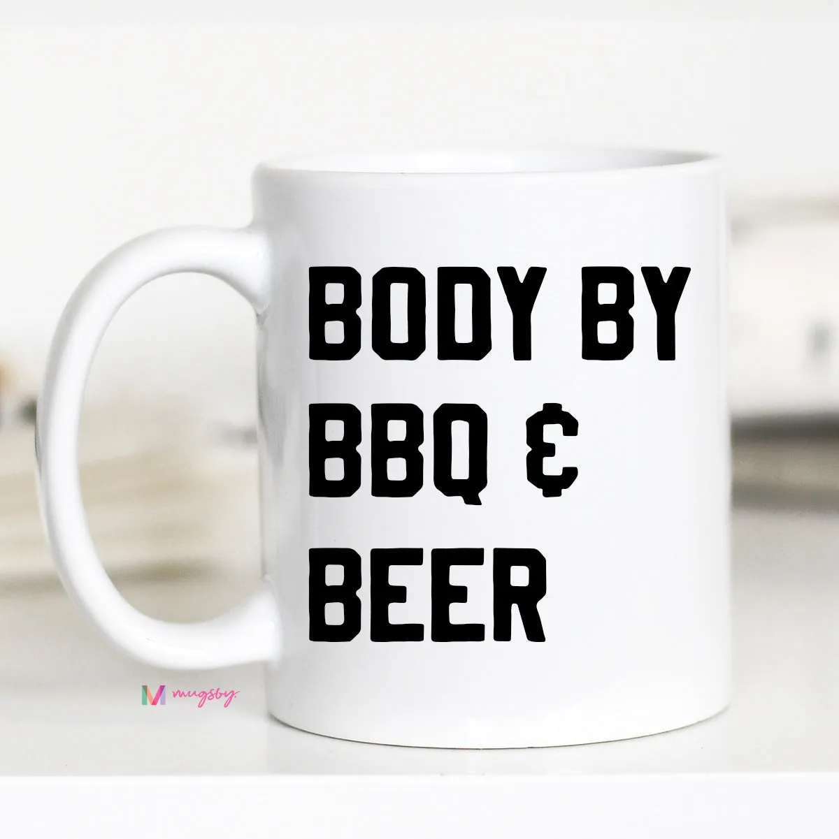 Mugsby Body By BBQ and Beer kop 325 ml til far