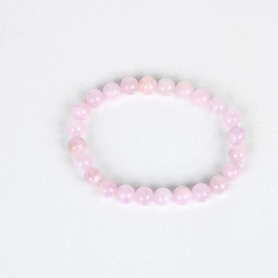 El'Cobre Kunzite armbånd krystal rosa elastik