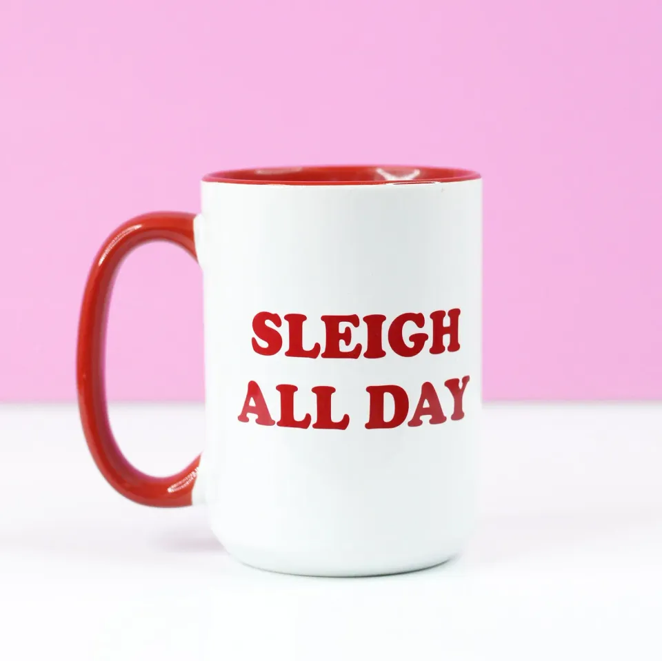 Mugsby Sleigh All Day krus rød 325 ml keramik