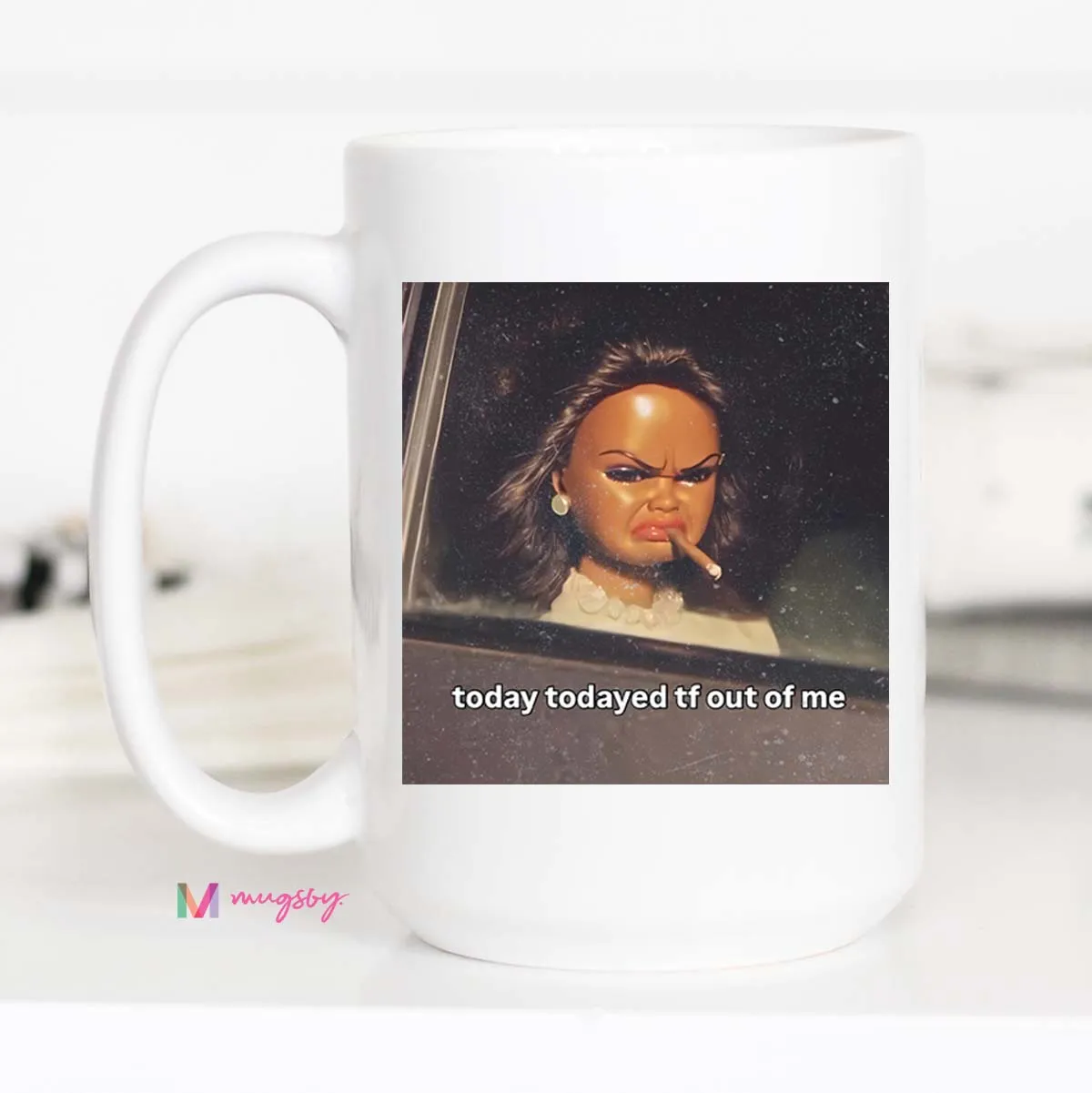 Mugsby Today Todayed krus 325 ml hvid keramik