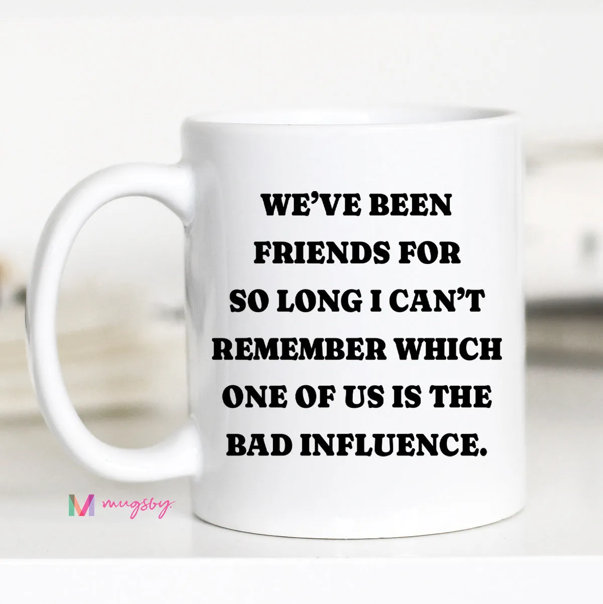 Mugsby Bad Influence kop hvid keramik 325 ml sjov