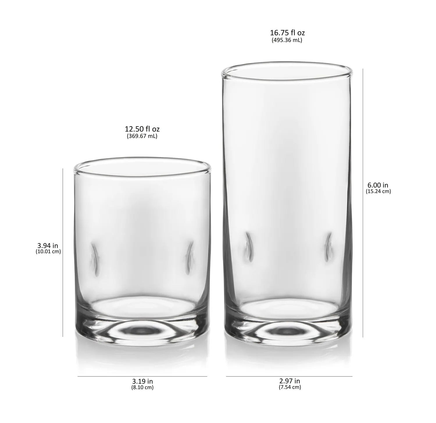 Libbey Impressions drikkeglas 16 stk 495 ml + 370 ml greb