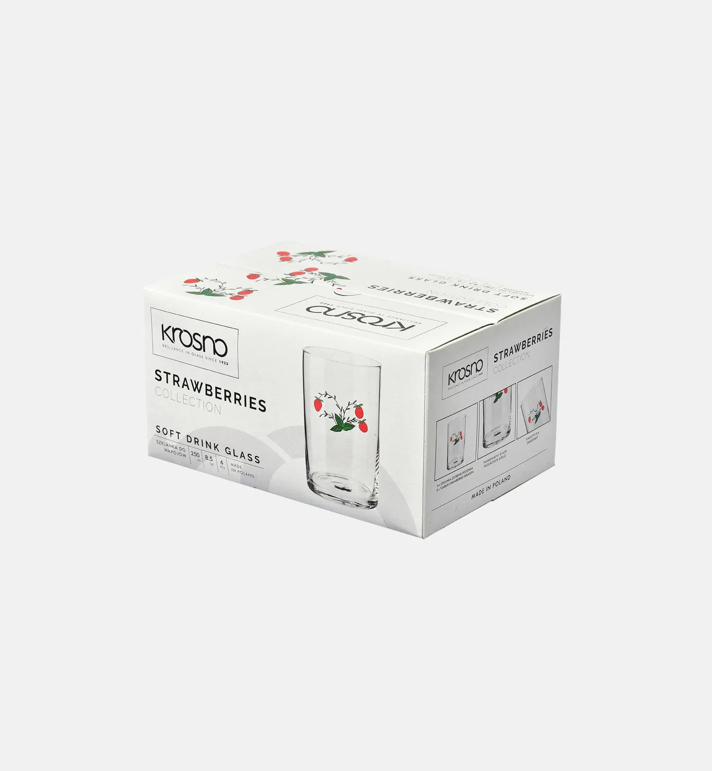 Krosno Wild Strawberry teglas 250 ml 6 stk