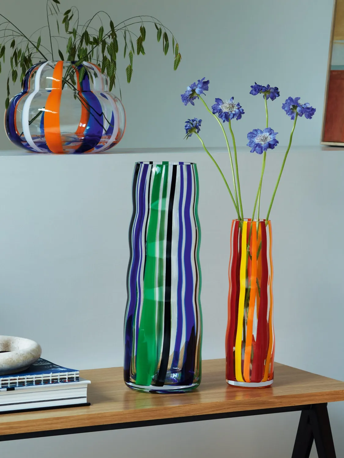 LSA Folk vase høj mundblæst glas