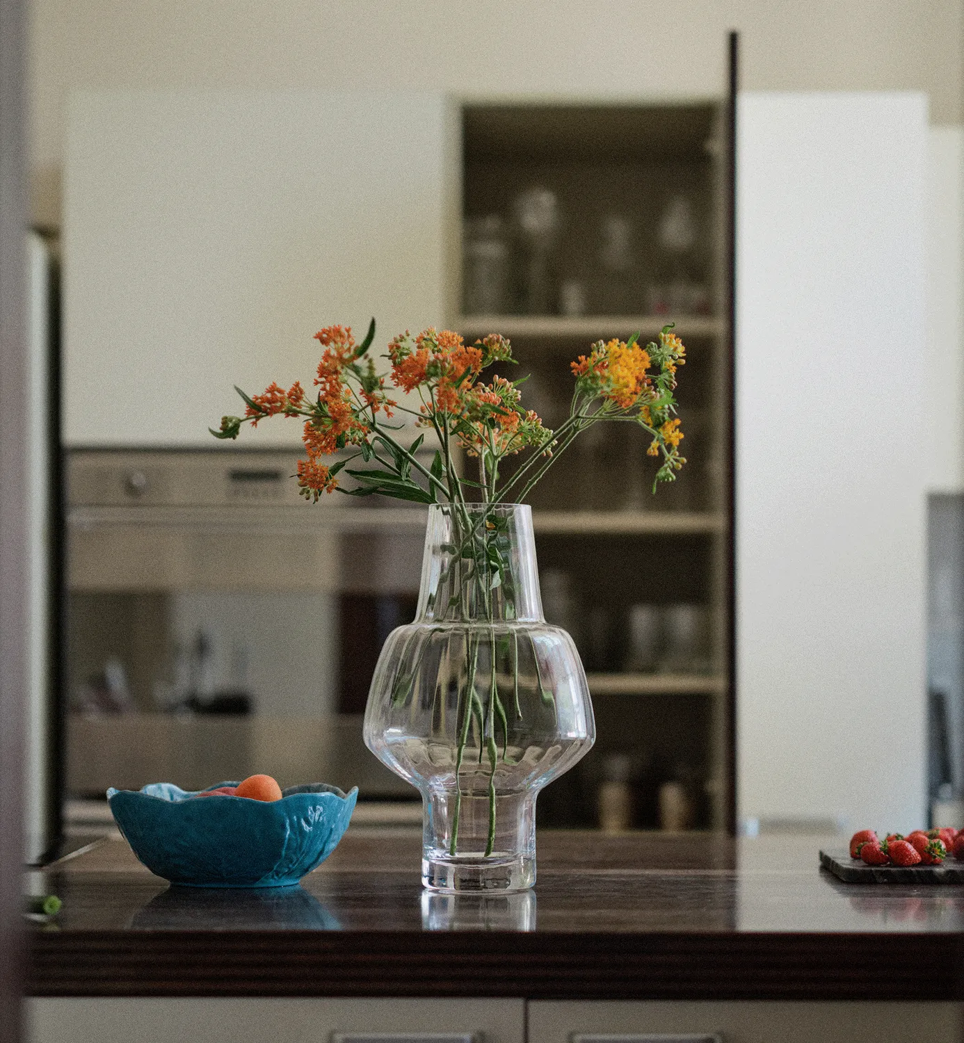 Krosno Muse vase 40 cm klar krystal bred