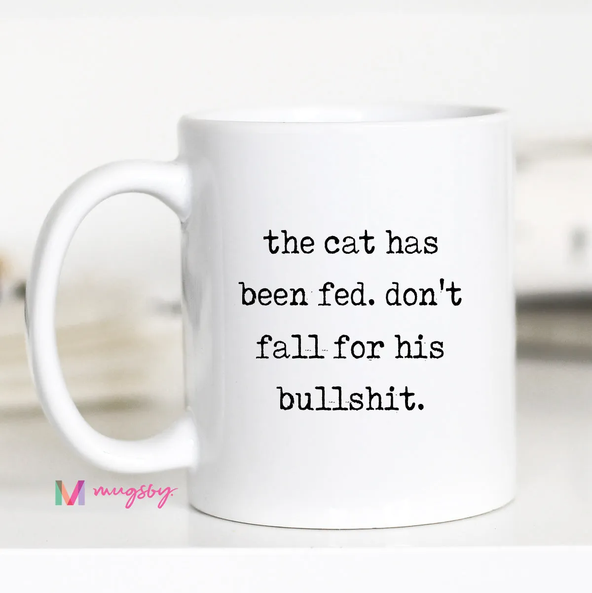 Mugsby The Cat Has Been Fed krus 325 ml hvid sjov