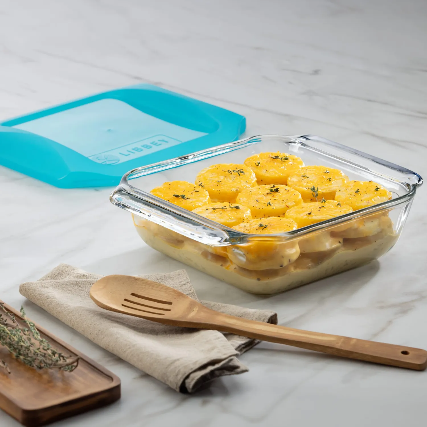 Libbey Baker's Premium 8x8 glasbageform 2-pak med låg ovnfast