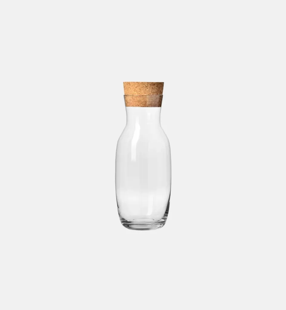 Krosno Pure karaffel 1100 ml med naturkork klart glas