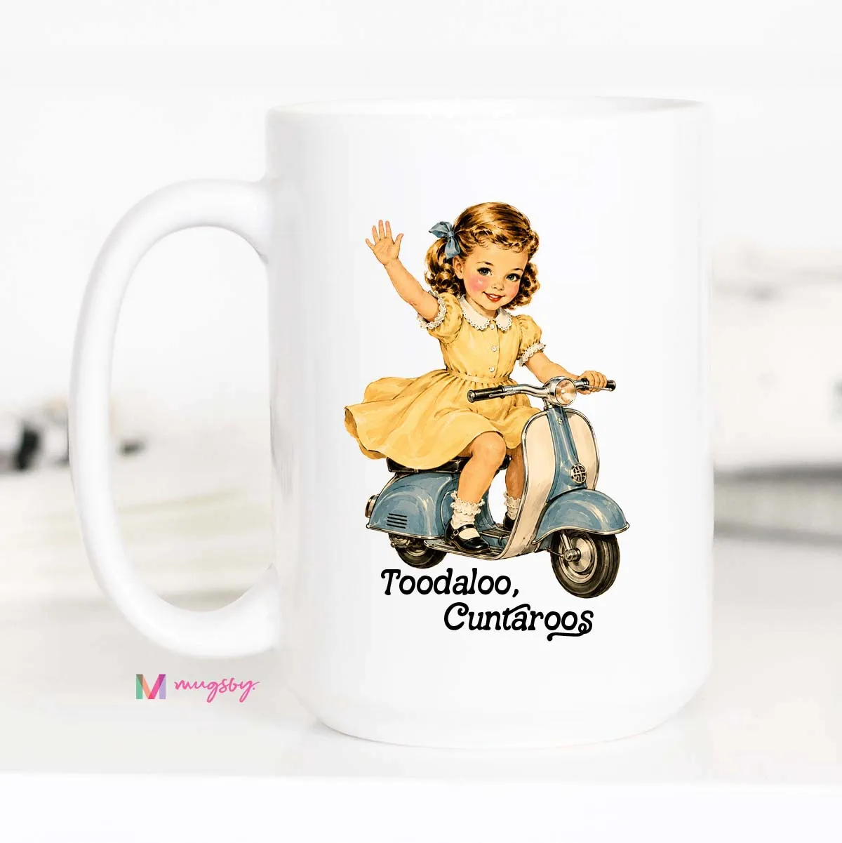 Mugsby Toodaloo Cuntaroos krus 325 ml hvid sjov