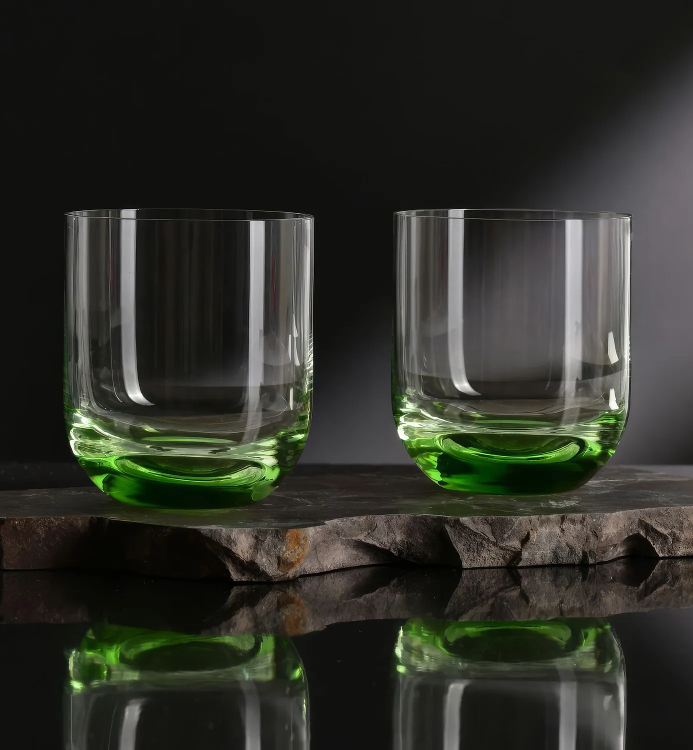 Krosno Sunset glas 360 ml olivengron