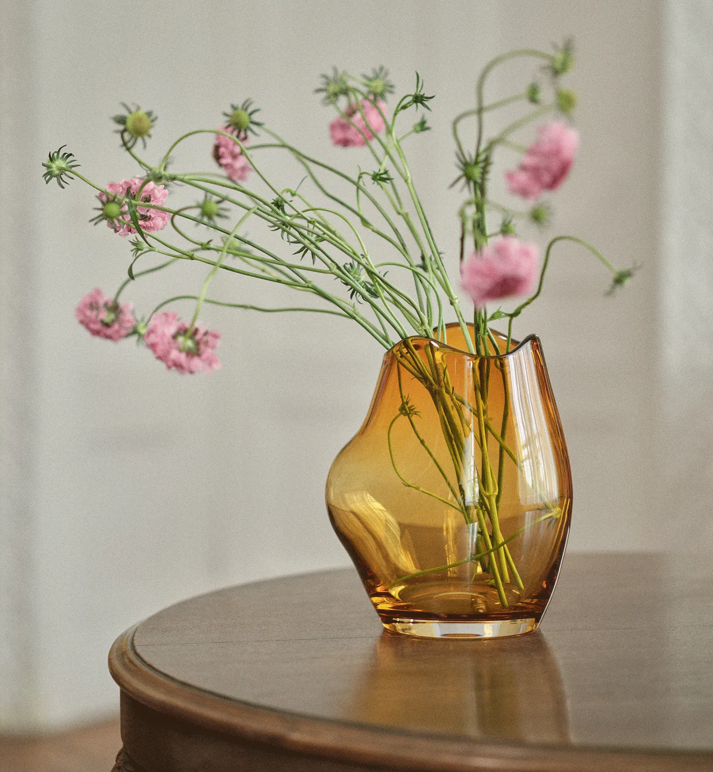 Krosno Organic vase 28 cm ravfarvet