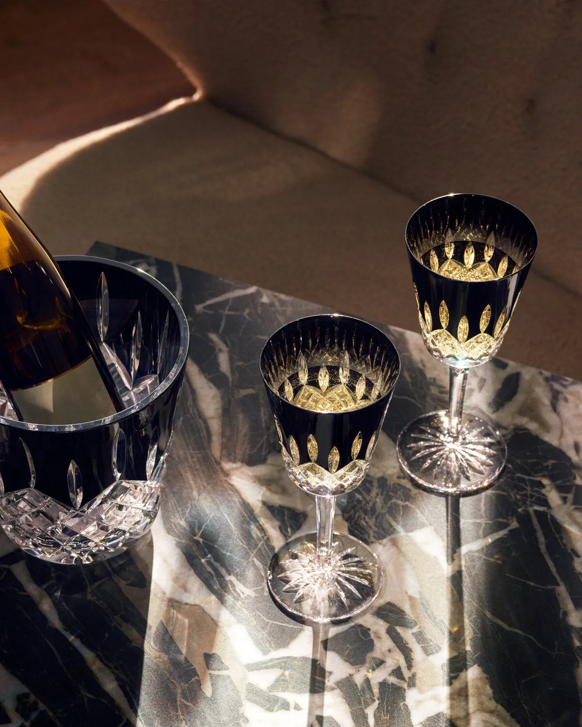 Waterford Lismore Black Medium Goblet vinglas 2 stk sort