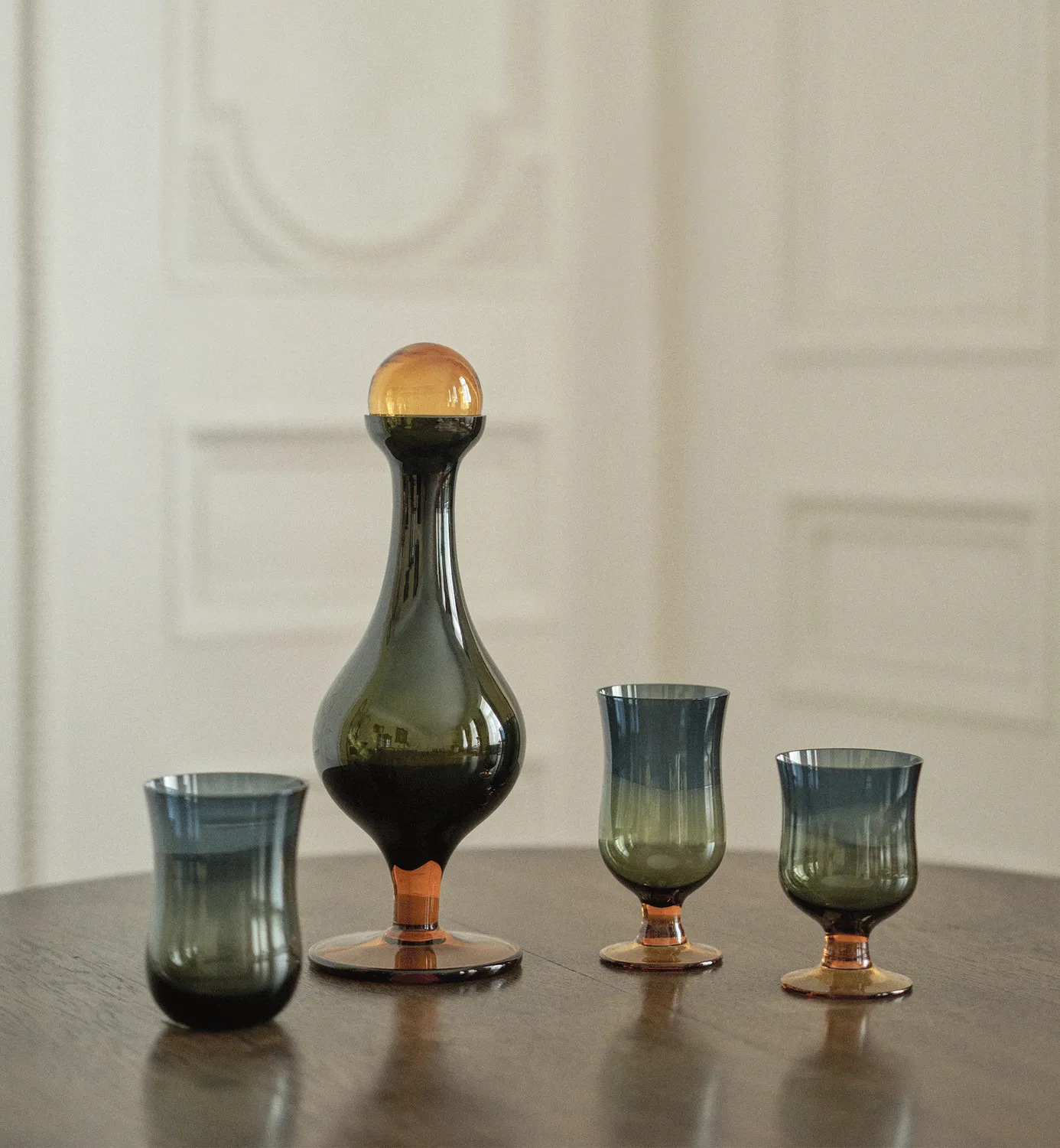Krosno Aurora 01 glas 350 ml sort grøn rav