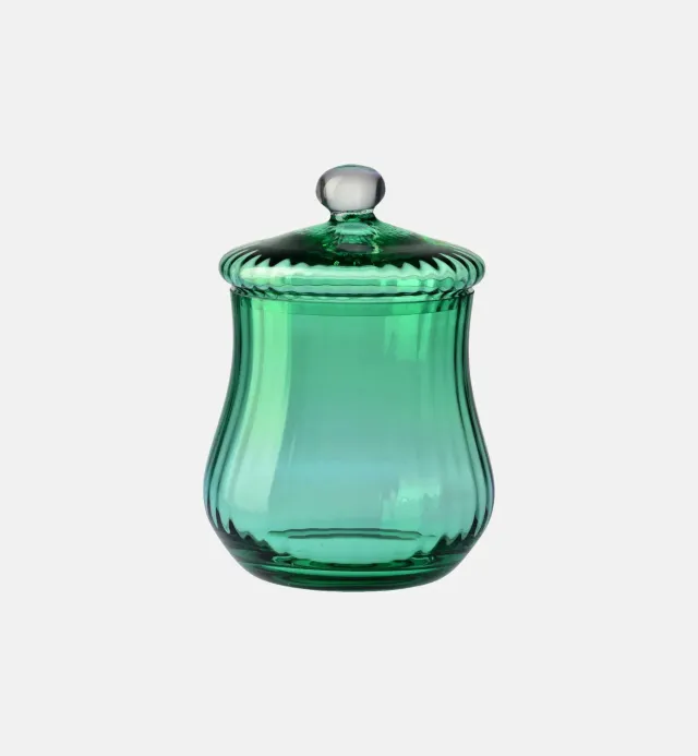 Krosno krukke med låg smaragd 30 cm glas