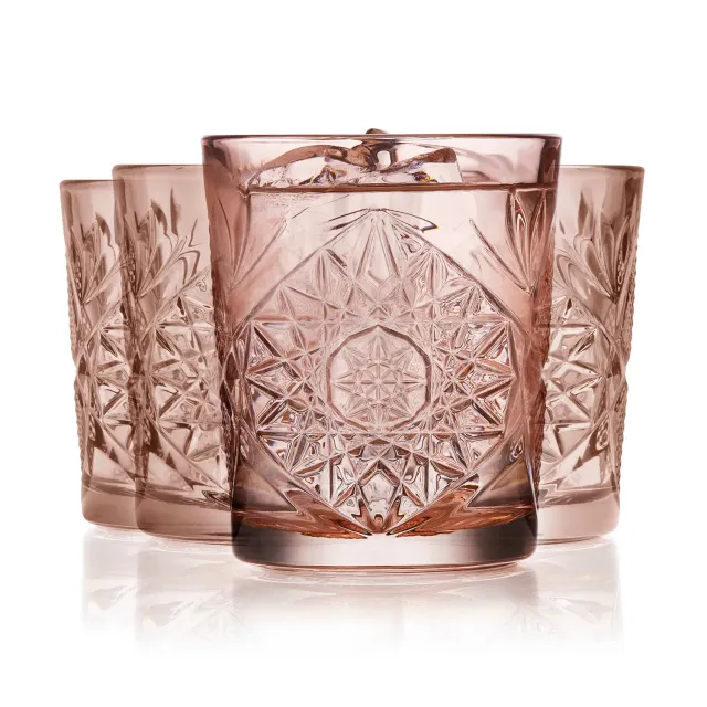 Libbey Hobstar whiskyglas 4 stk rosa 355 ml