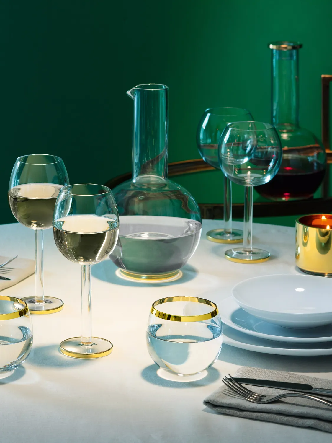 LSA Luca tumbler glas guld 2 stk