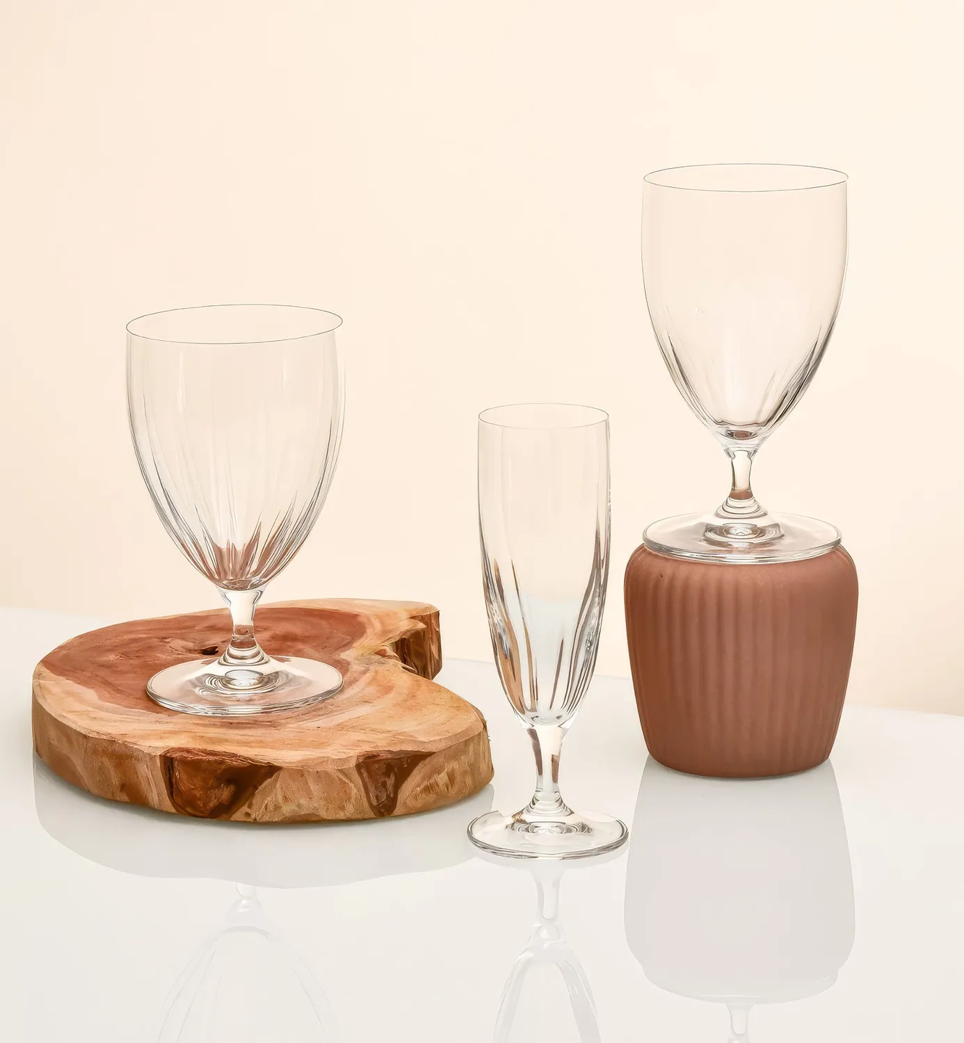 Krosno Prima Lumi champagneglas 160 ml riflet