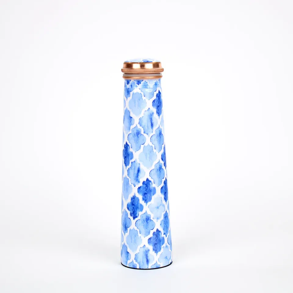 El'Cobre Tower kobberflaske 850 ml blå Quatre Blue