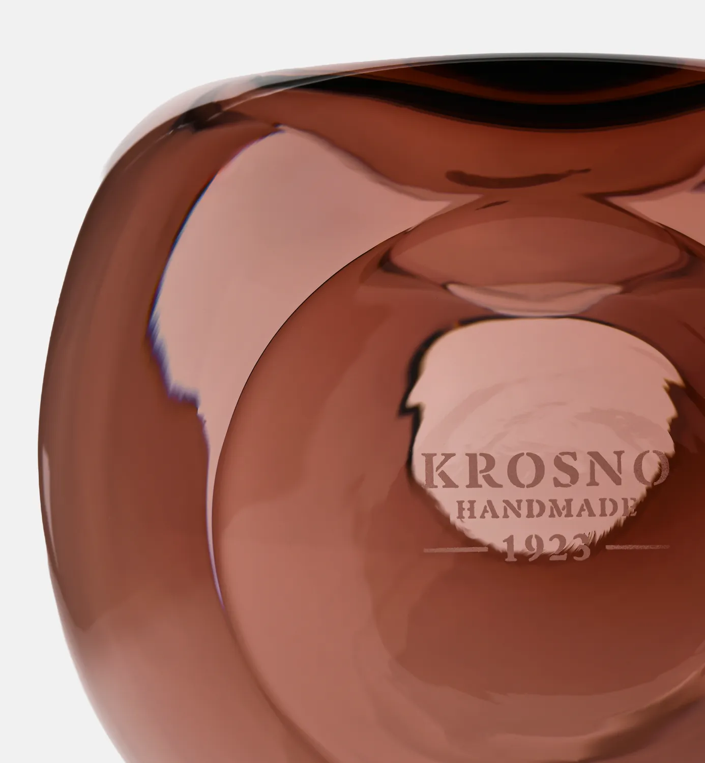 Krosno Flow vase bordeaux 20 cm afrundet