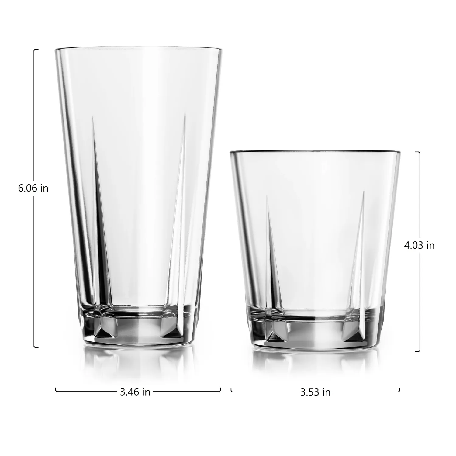 Libbey Monterrey glasswordsæt 8-pak facetteret klar