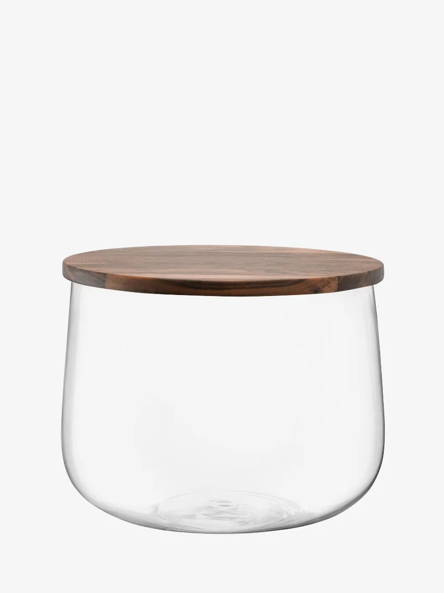 LSA City skål med valnødlåg glas servering