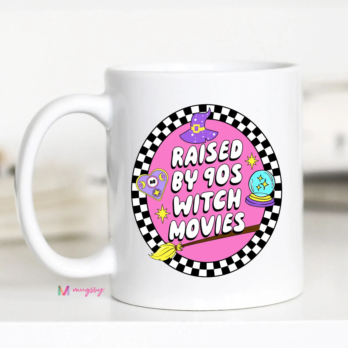 Mugsby Raised on 90s Witch Movies kop hvid 325 ml