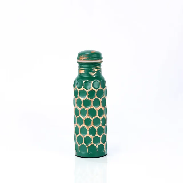 El'Cobre Premium Antique Green Diamond Hammered kobberflaske 700 ml
