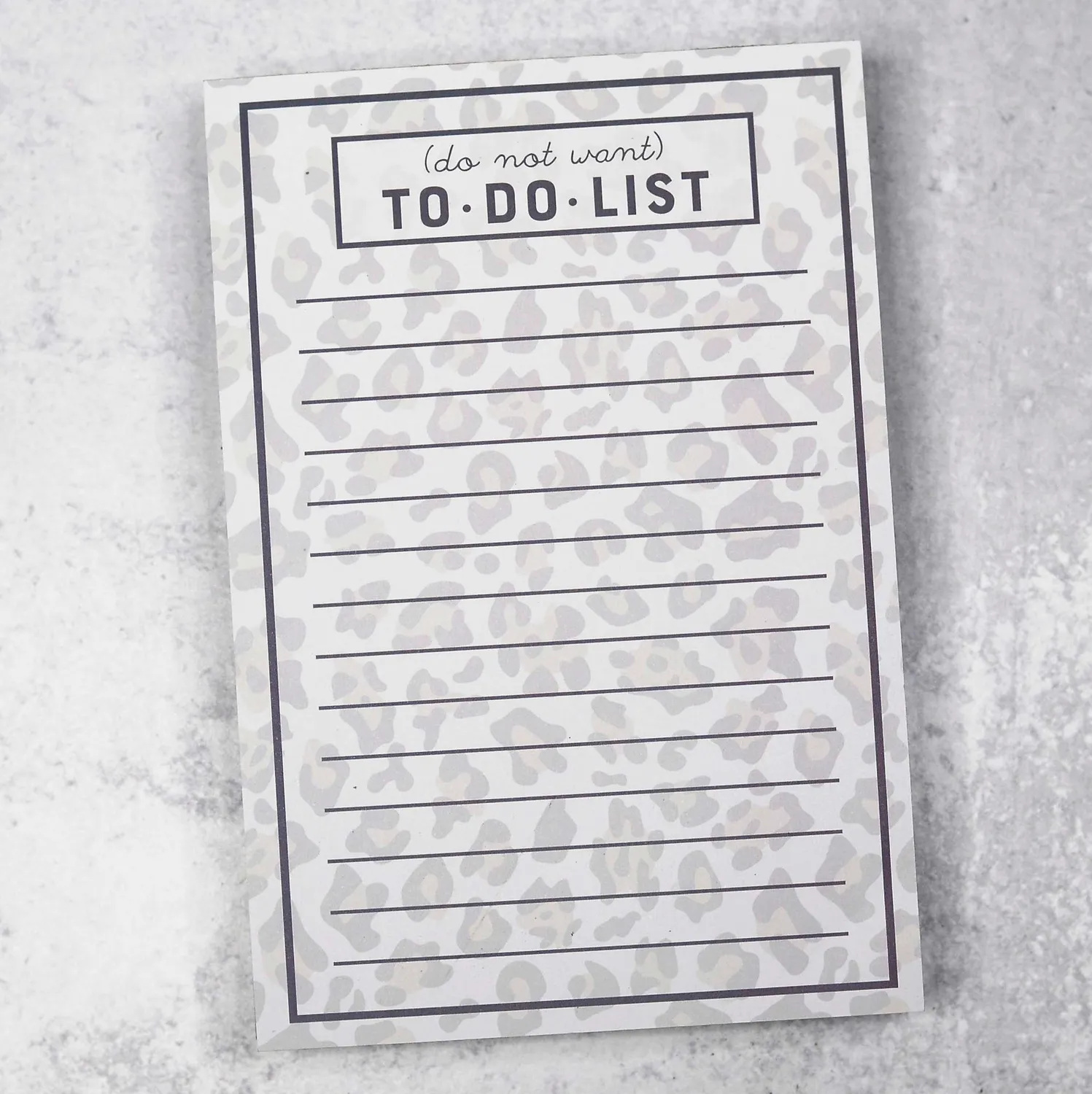 Mugsby Funny Leopard Print To Do List notesblok 50 ark leopard