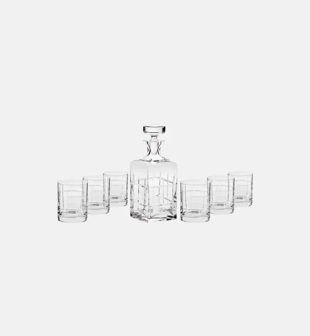 Krosno Noble whiskysæt 7 dele karaffel + 6 glas