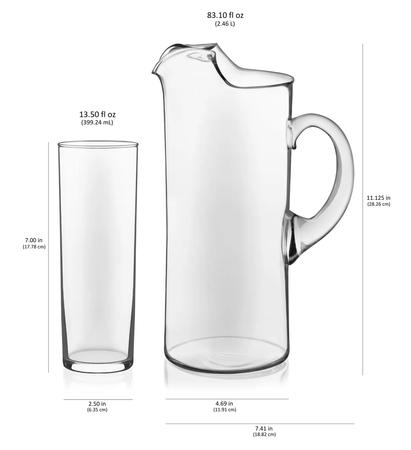 Libbey Modern Bar highballglas med kande 7 dele