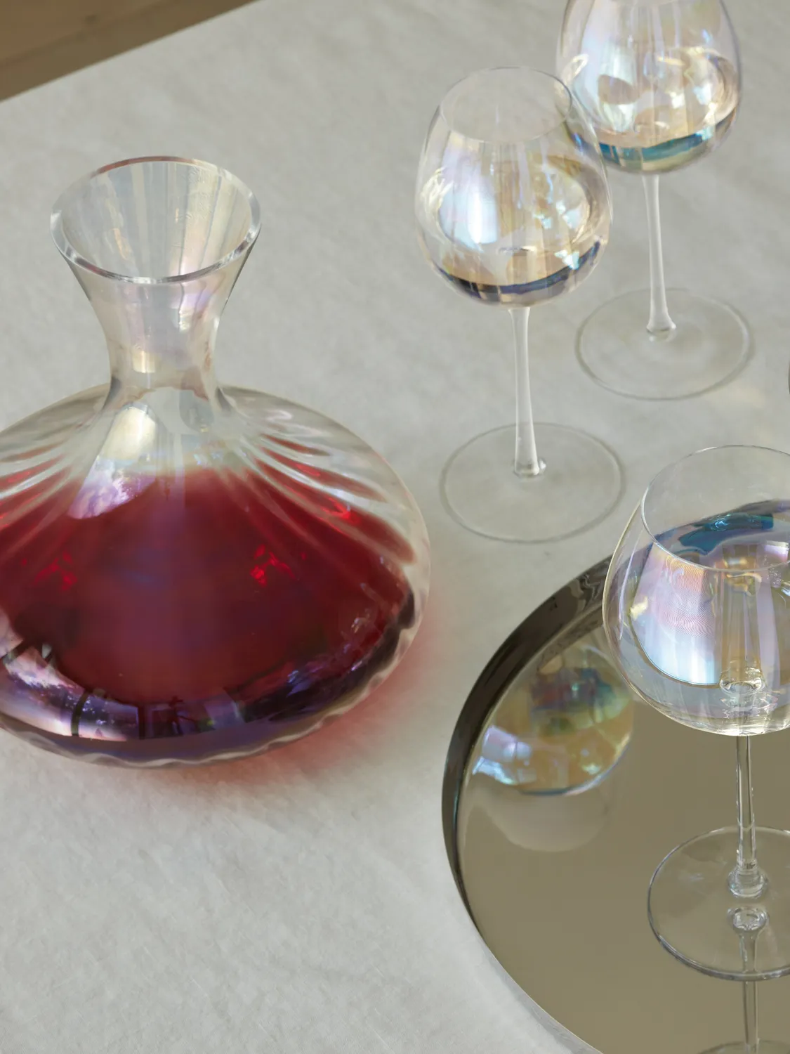 LSA Pearl hvidvinsglas i glas 2 stk perlemor