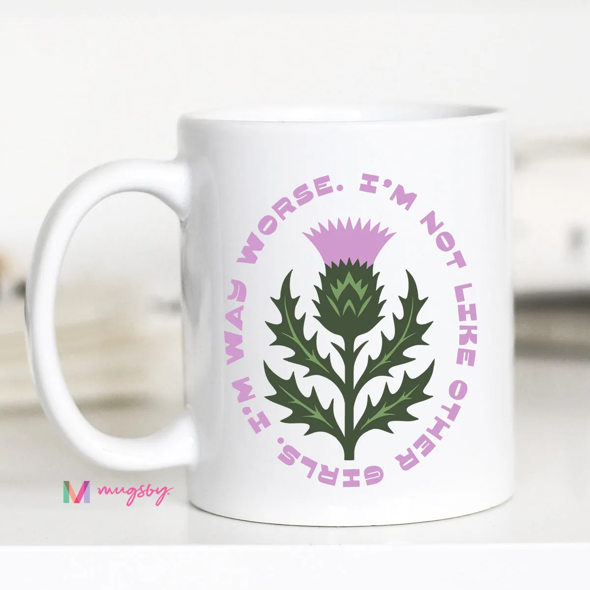 Mugsby Not Like Other Girls krus 325 ml hvid