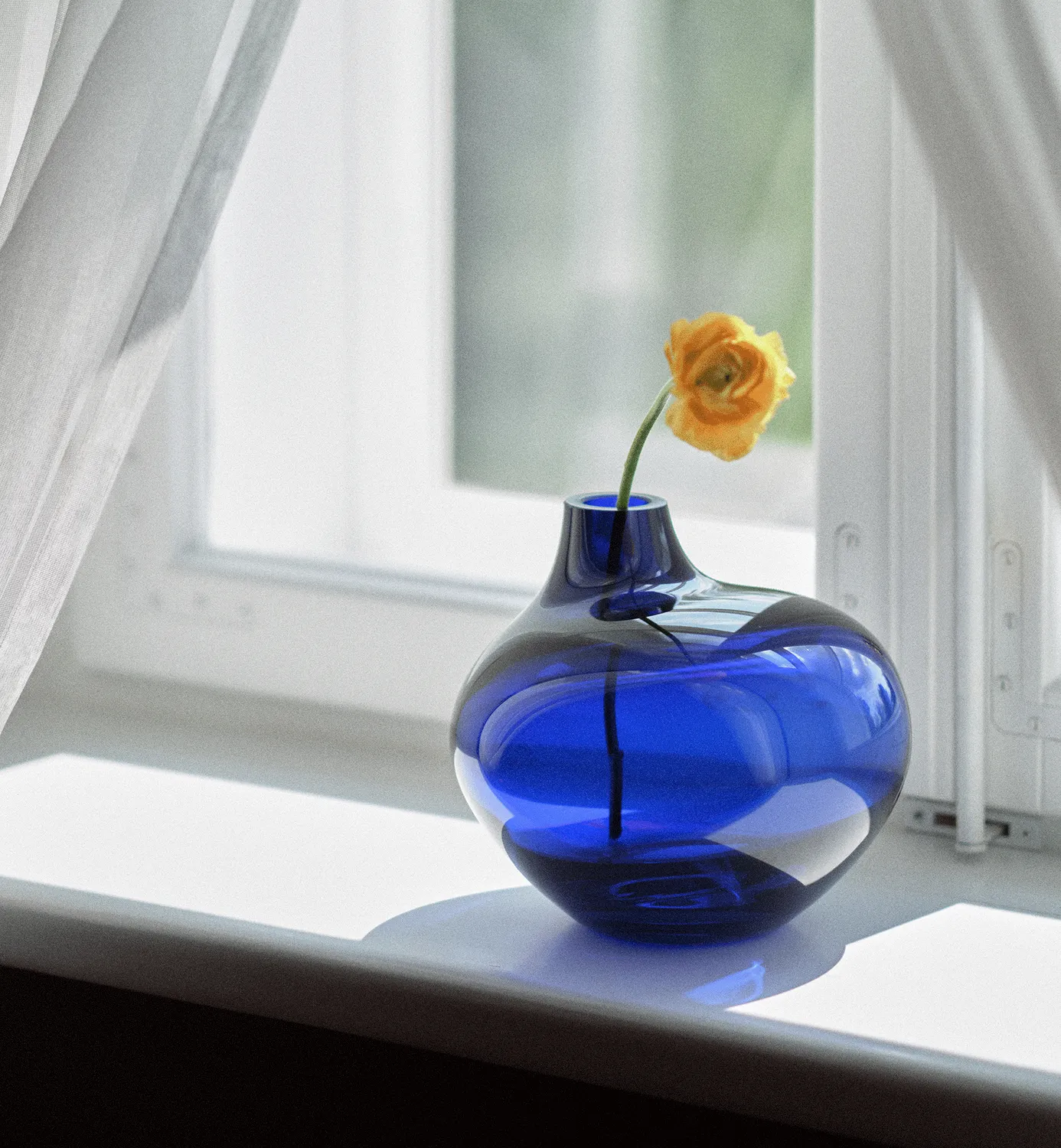 Krosno Pebble 2017 vase 20 cm koboltblå