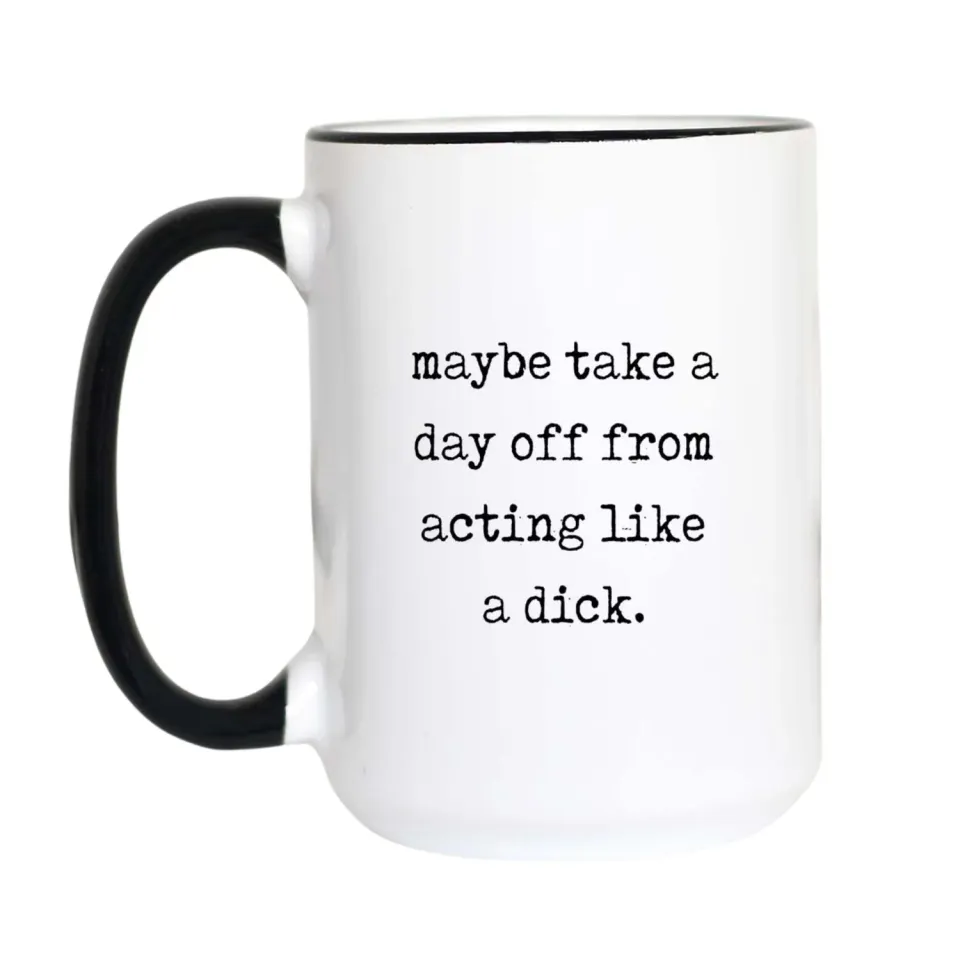 Mugsby Maybe Take a Day Off krus 325 ml hvid