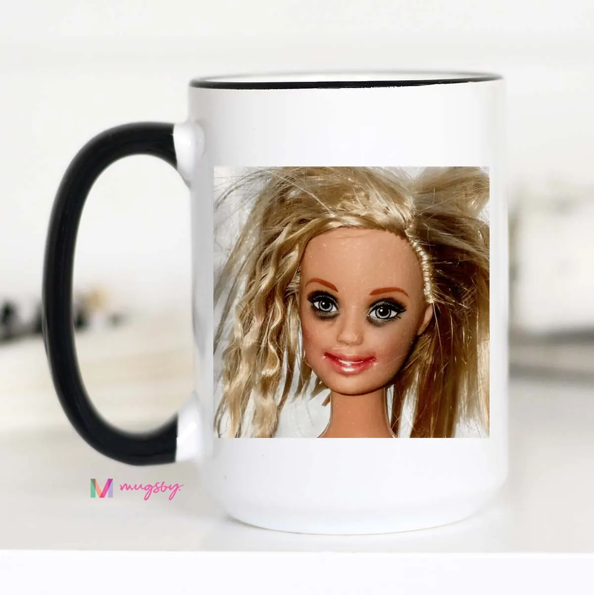 Mugsby Messy Hair Doll krus 325 ml hvidt