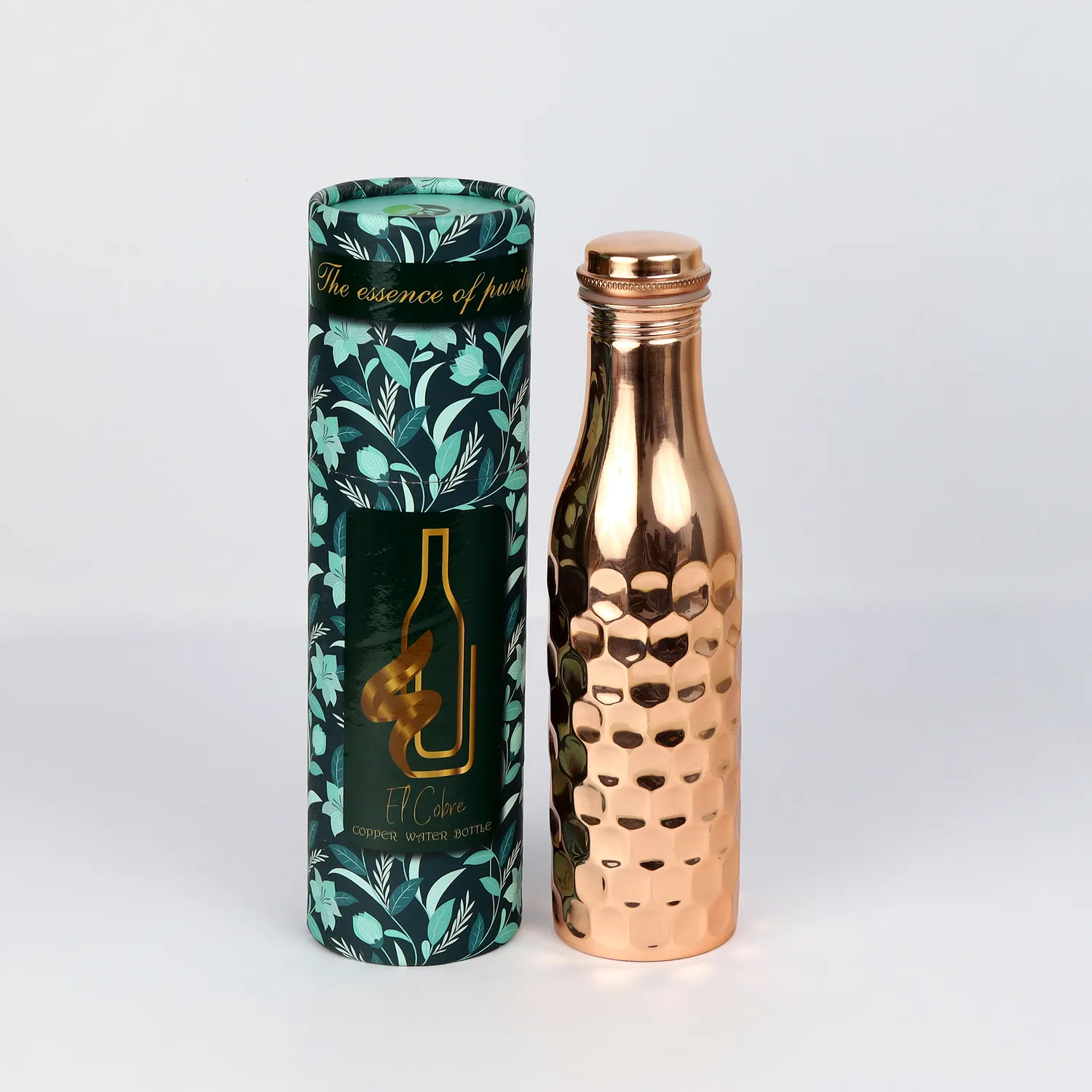El'Cobre Rani Diamond kobberflaske 900 ml hamret