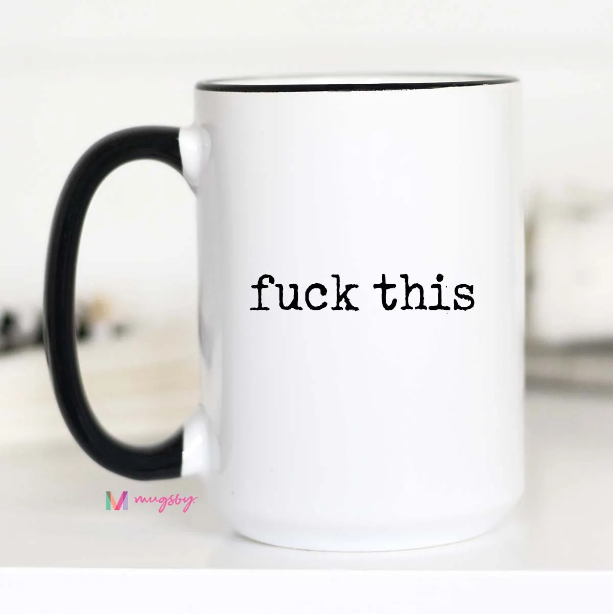 Mugsby F This krus hvid keramik 325 ml sjov
