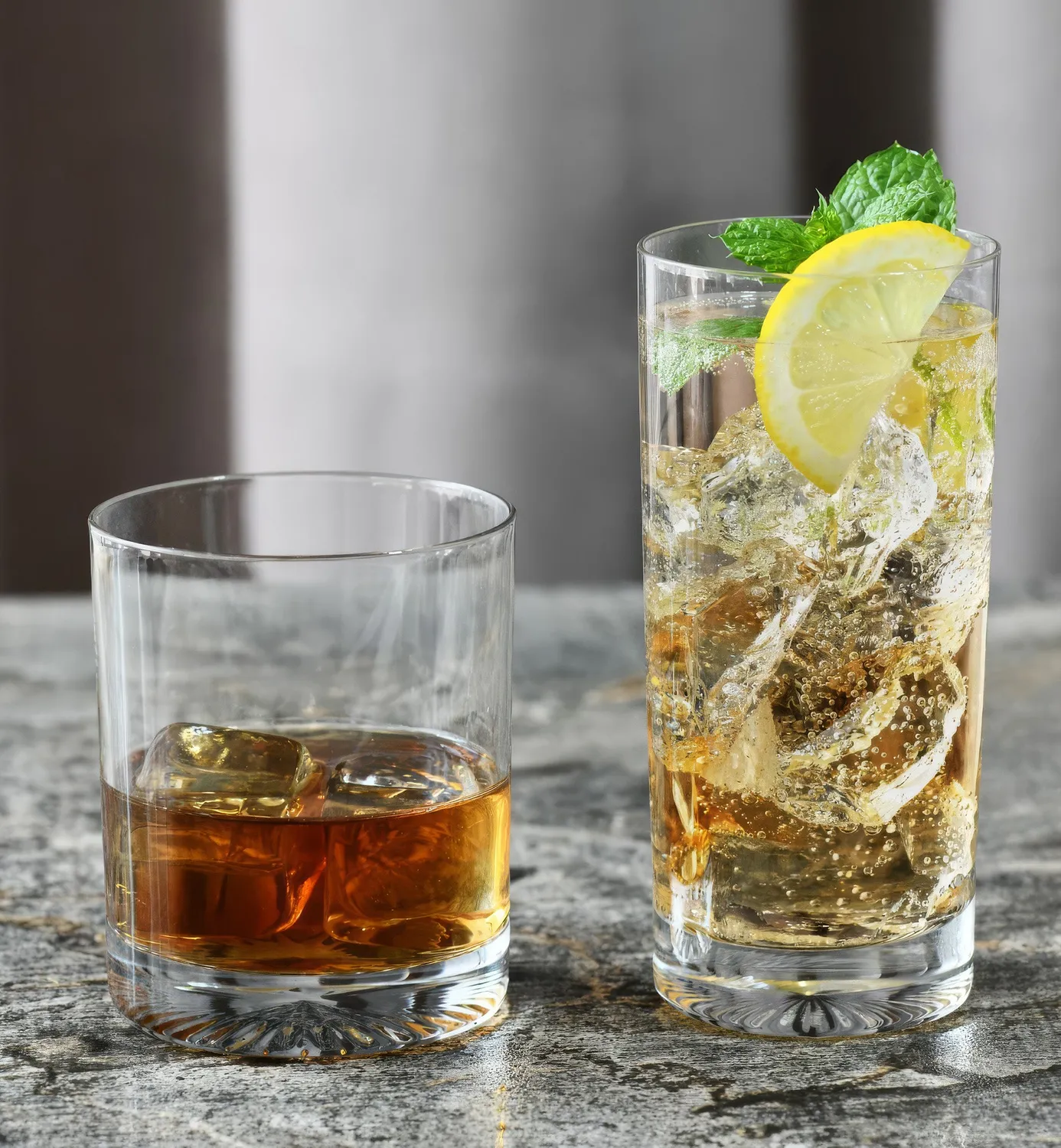 Krosno Mixology longdrinkglas 350 ml med præget bund