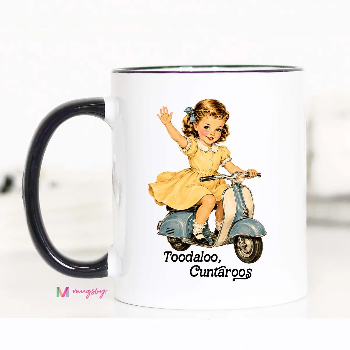 Mugsby Toodaloo Cuntaroos krus 325 ml hvid sjov