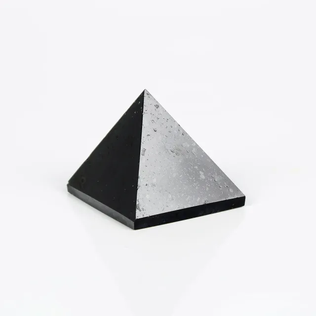 El'Cobre Black Agate krystal pyramide sort agat