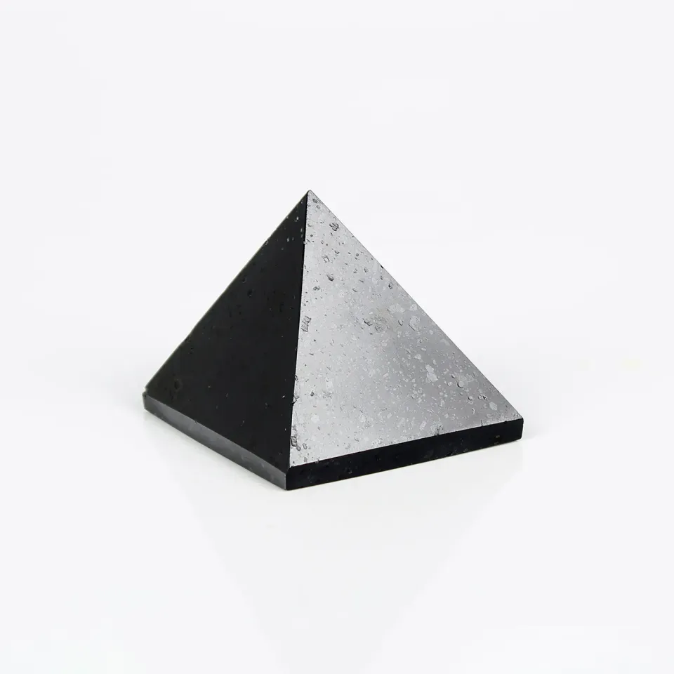 El'Cobre Black Agate krystal pyramide sort agat
