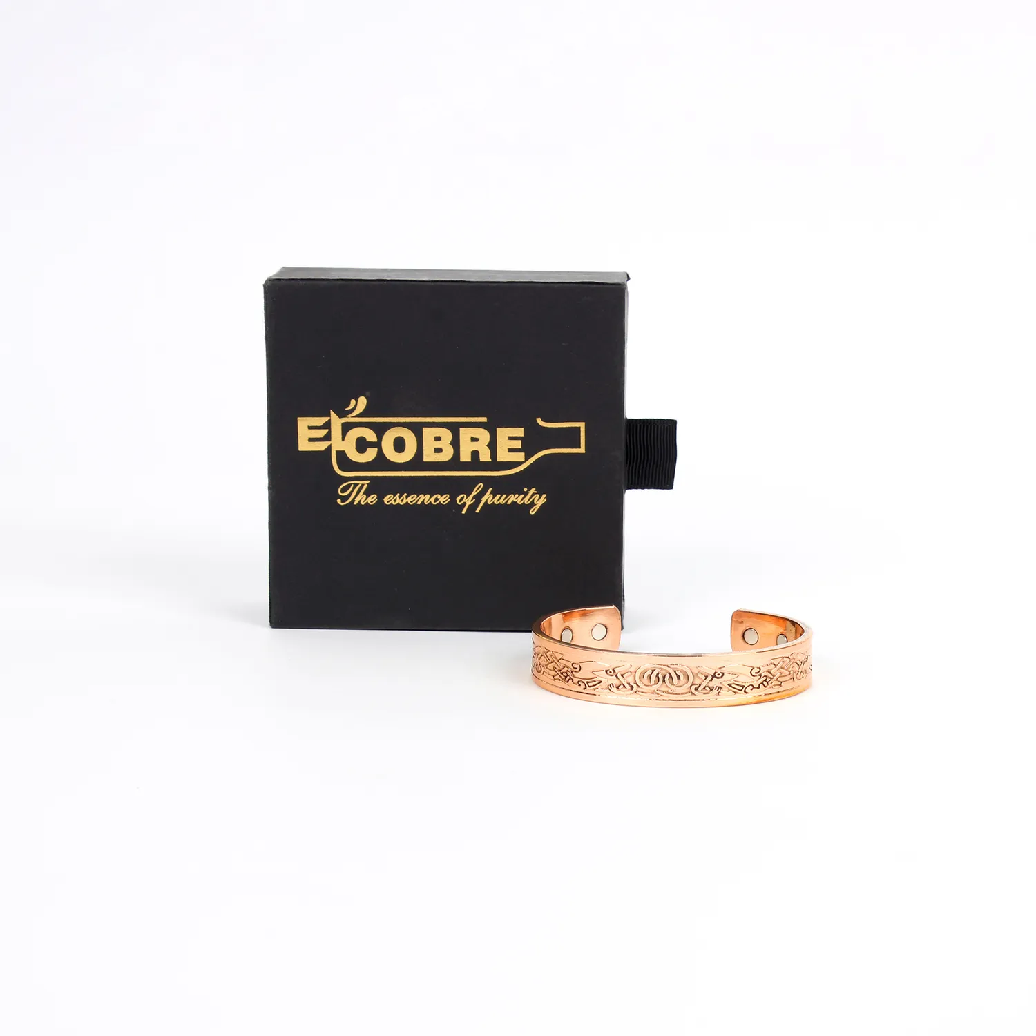 El'Cobre Design 27 kobberarmbånd magnet med æske