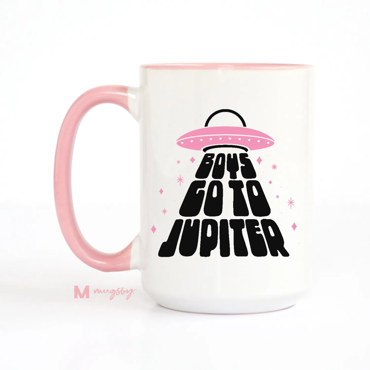 Mugsby Boys Go to Jupiter krus hvid 325 ml sjov