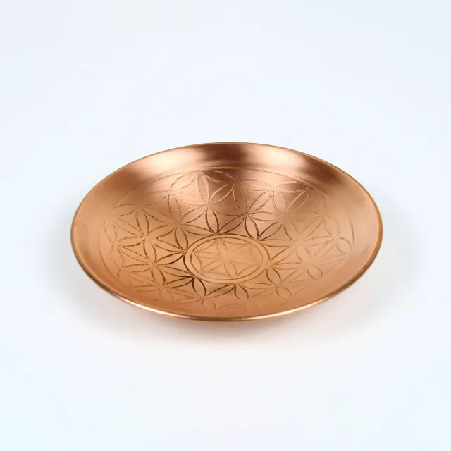 El'Cobre Flower of Life opladerplade kobber 6 Inches
